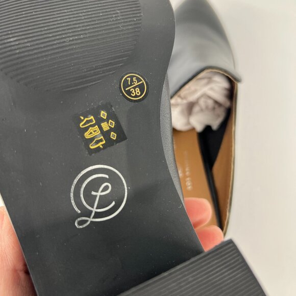 Sz 7.5 NWT Chinese Laundry Marnie Black Slip-On Pointed Toe Mules Shoes Women - Picture 13 of 14